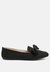 Remee Front Bow Loafers - Black