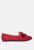 Remee Front Bow Loafers - Red