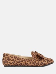 Remee Front Bow Loafers - Leopard