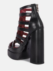 Rielle High Platform Cage Boot Sandals