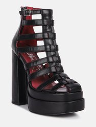 Rielle High Platform Cage Boot Sandals