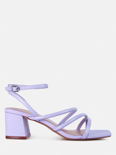 London Rag Right Pose Faux Leather Block Heel Sandals product