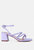 Right Pose Faux Leather Block Heel Sandals - Lilac
