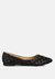 Rikhani Quilted Detail Ballet Flats - Black