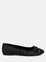 Ringo Sequin Embellished Ballet Flats - Black