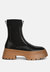 Ronin High Top Chunky Chelsea Boots - Black