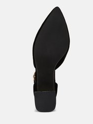 Rory Metallic Sling Detail Block Heel Sandals