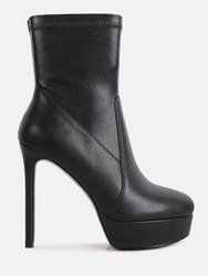 Rossetti Stretch Pu High Heel Ankle Boots