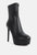 Rossetti Stretch Pu High Heel Ankle Boots - Black