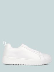 Rouxy Faux Leather Sneakers - White