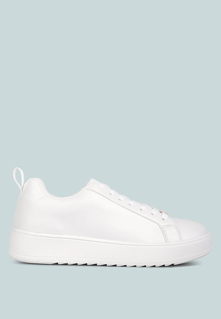 Rouxy Faux Leather Sneakers - White