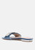 Sally Women's Blue Flat Embellished Sandals