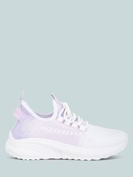 Samantha Knitted Chunky Sneakers - Purple