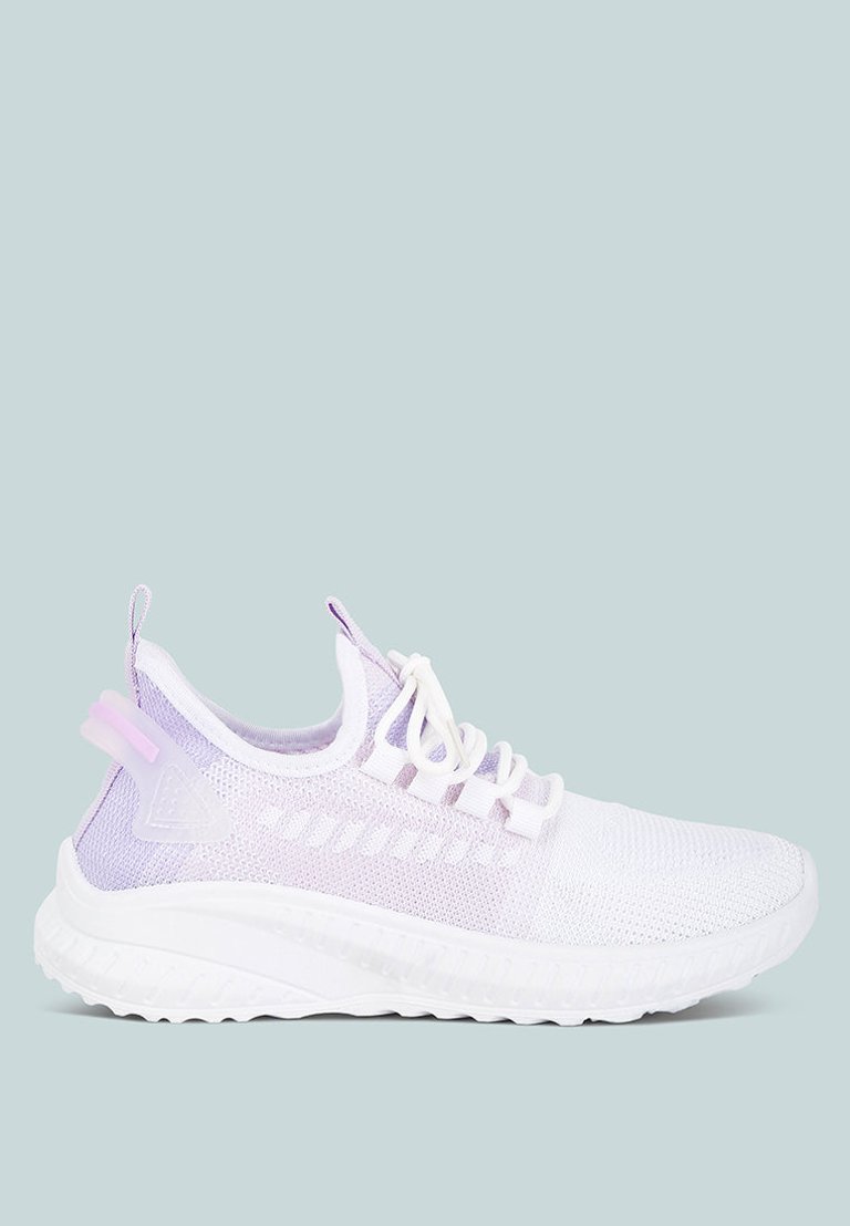 Samantha Knitted Chunky Sneakers - Purple
