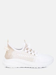 Samantha Knitted Chunky Sneakers - Beige