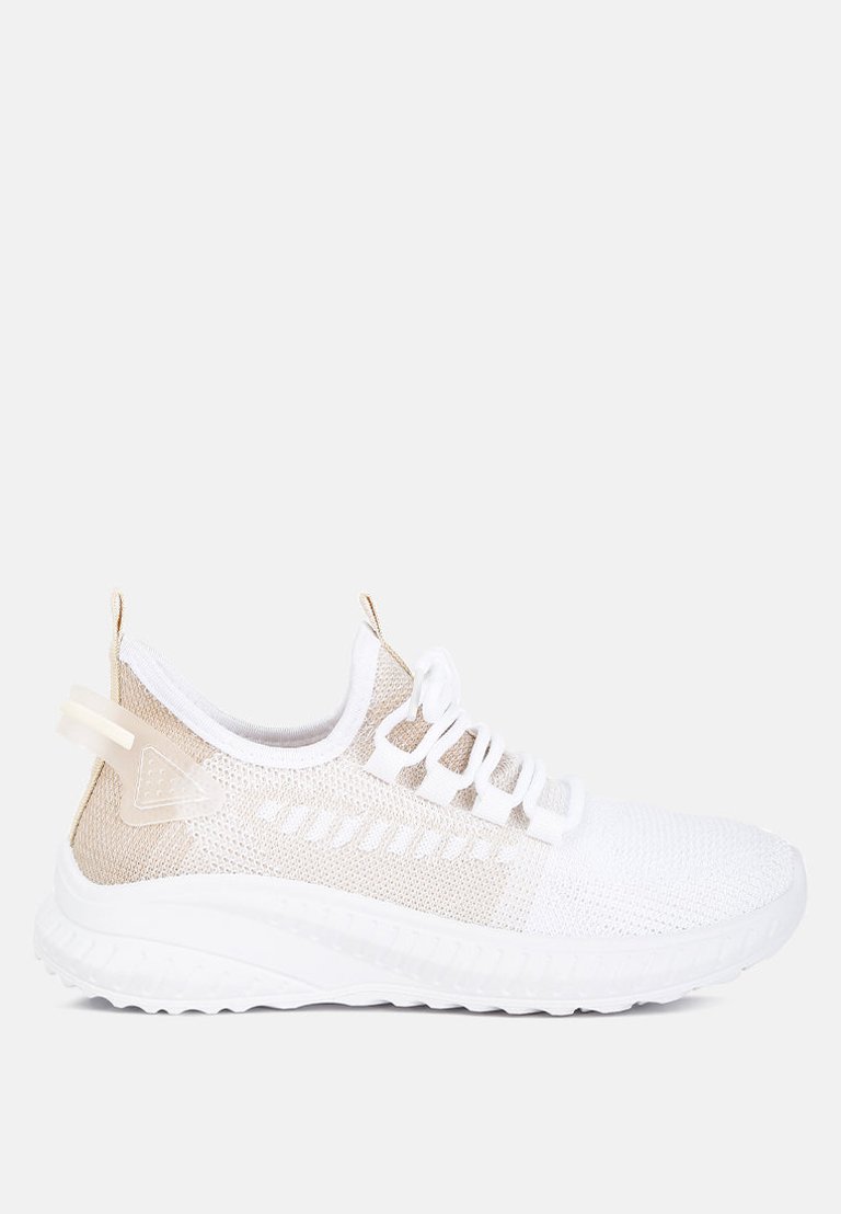 Samantha Knitted Chunky Sneakers - Beige