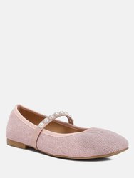 Sassie Pearl Embellished Ballerina Flats