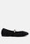 Sassie Pearl Embellished Ballerina Flats - Black