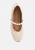 Sassie Pearl Embellished Ballerina Flats