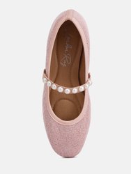 Sassie Pearl Embellished Ballerina Flats