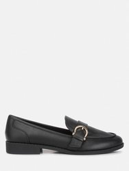 Sheboss Buckle Detail Loafers - Black