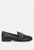 Sheboss Buckle Detail Loafers - Black