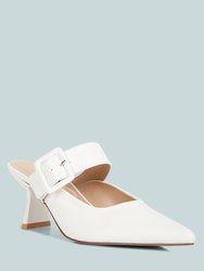 Shein Star Slim Block Heel Mules