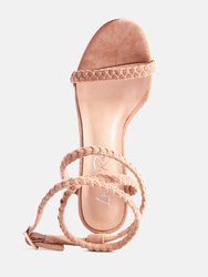 Sherri High Heeled Faux Suede Sandals