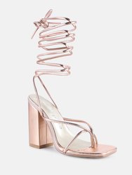 Shewolf Lace up High Heel Sandals