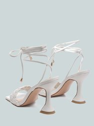 Skora Tie up Spool Heel Sandals