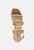 Slater Croc Skin Faux Leather Block Heel Sandals
