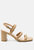 Slater Croc Skin Faux Leather Block Heel Sandals - Nude