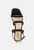 Slater Croc Skin Faux Leather Block Heel Sandals