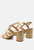 Slater Croc Skin Faux Leather Block Heel Sandals