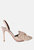 Smitten Bow Stiletto Heel Slingback Sandals - Latte