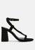 Smoosh Braided Block Heel Sandals - Black