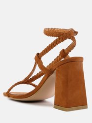 Smoosh Braided Block Heel Sandals