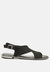 Snuggle Slingback Flat Sandals - Black