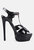 Social Fly Platform Sandal - Black