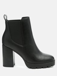 Sonia Block Heeled Chelsea Boots - Black