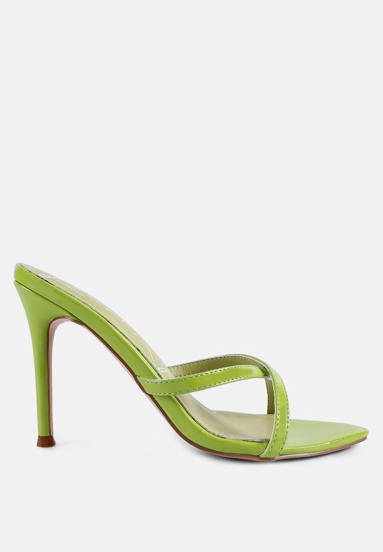 Spellbound High Heel Pointed Toe Sandals - Avocado