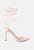 Sphynx High Heel Lace Up Heels - Pink