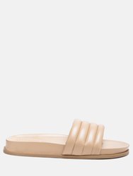 Sponge Quilted Pool Slides - Tan