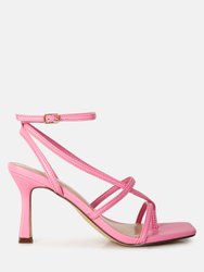 Stalker Strappy Ankle Strap Sandals - Pink