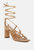 Strings Attach Lace Up Italian Block Heel Sandals