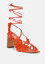 Strings Attach Lace Up Italian Block Heel Sandals