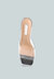 Sun Drop Translucent Strap Block Heel Sandals