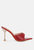 Sundai Rhinestone Embellished Stiletto Sandals - Red