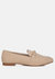 Tassilo Timeless Faux Leather Horsebit Loafers - Natural