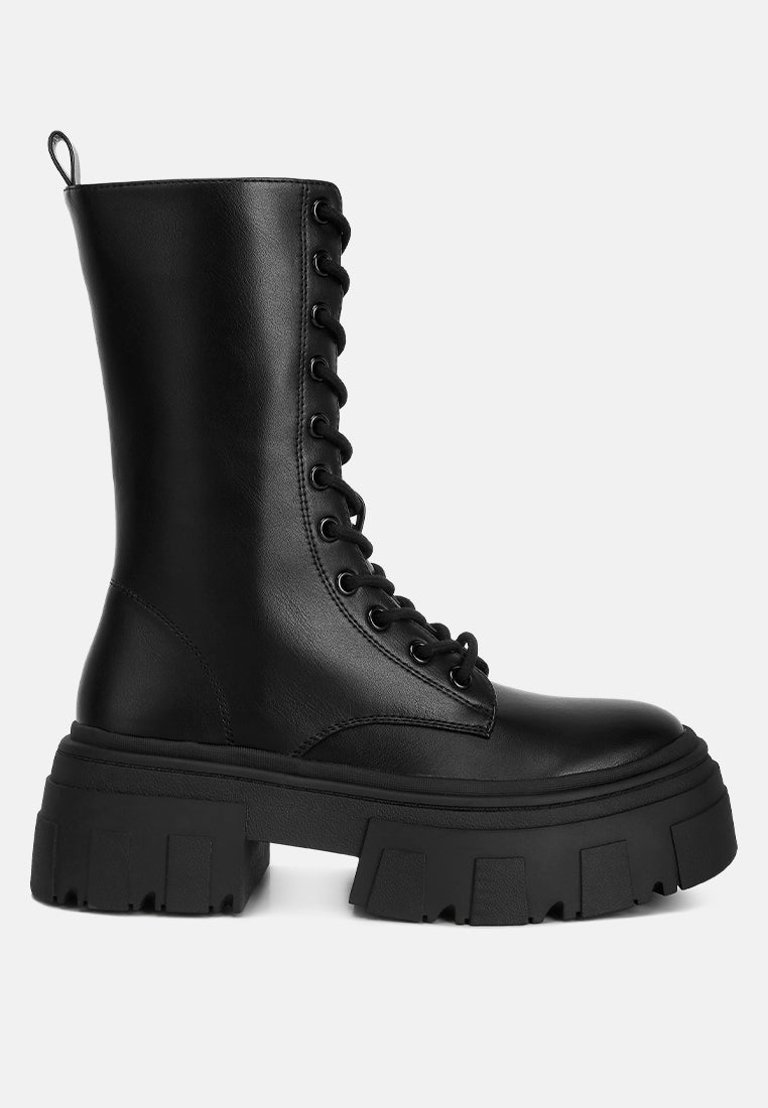 Tatum Combat Boots - Black